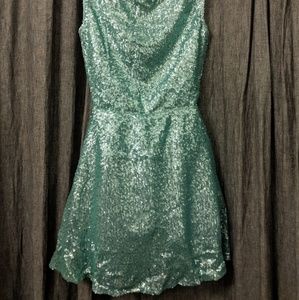Mint Sequin Skater